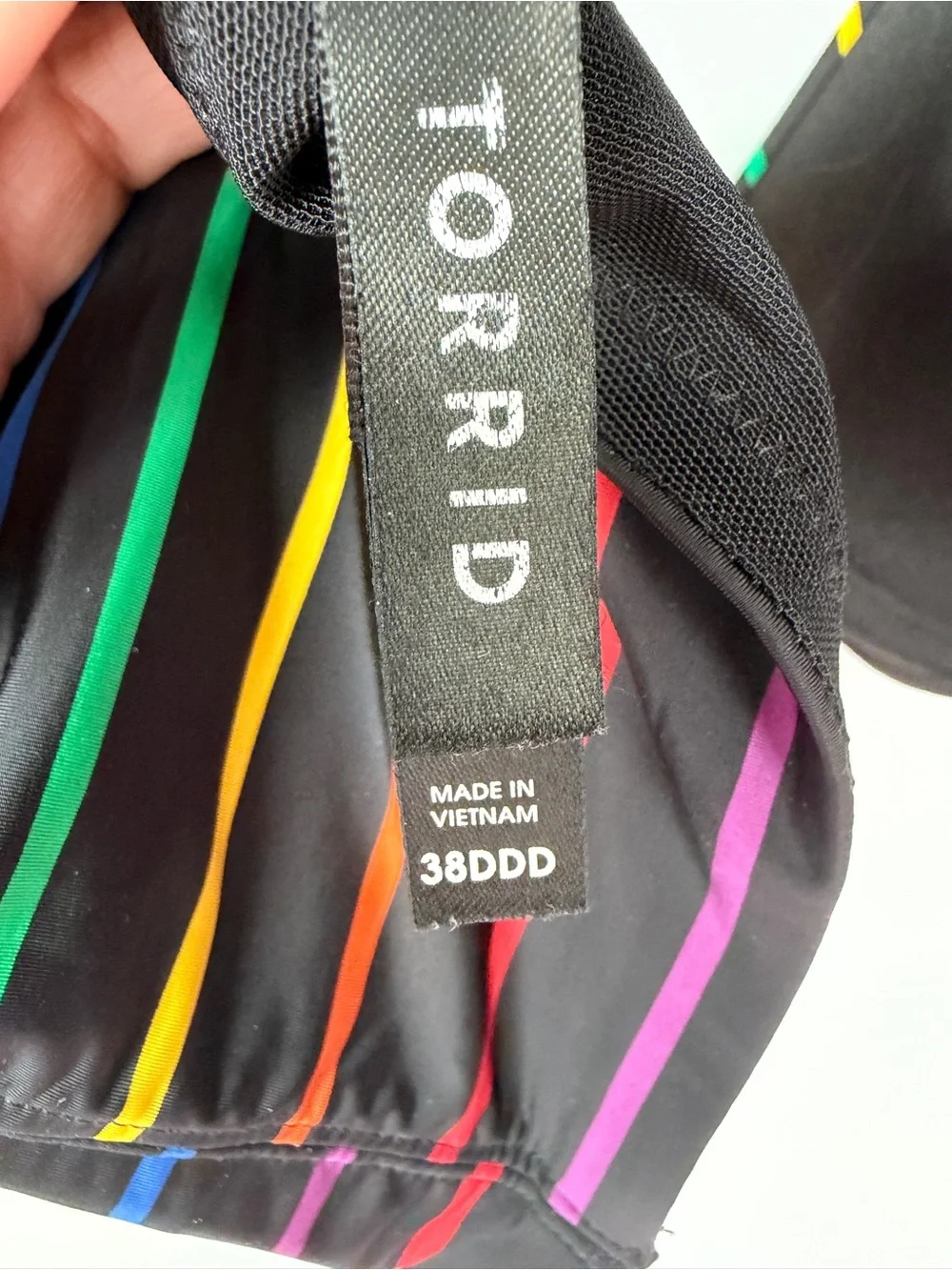 Torrid Rainbow Stripe Lightly Lined Wire-Free Bra 38DDD – Everyday Comfort